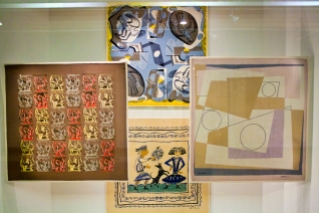 Screen painted silk scarfs by Henry Moore, John Tunnard, Andre Derain, Ben Nicholson